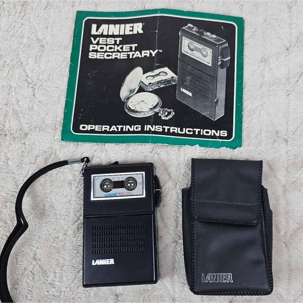 Lanier MS-105 Voice Recorder Vest Pocket Secretary Micro Cassette Japan For Part